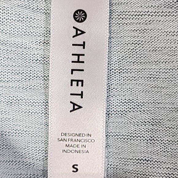 Athleta Modal Blend Light Sea Blue Knit Short Sleeve Athletic Pullover Tee Sz S - Picture 14 of 16